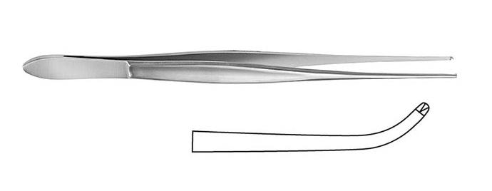 CHUSING Пінцет хірургічний; зігнутий; 1x2 зубчики; 17,5см; ширина бранш 1,8+/-0,2. Tontarra Medizintechnik GmbH